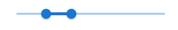 The Material UI two-thumb range slider