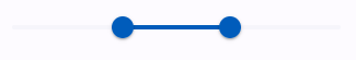 A basic horizontal two-thumb range slider